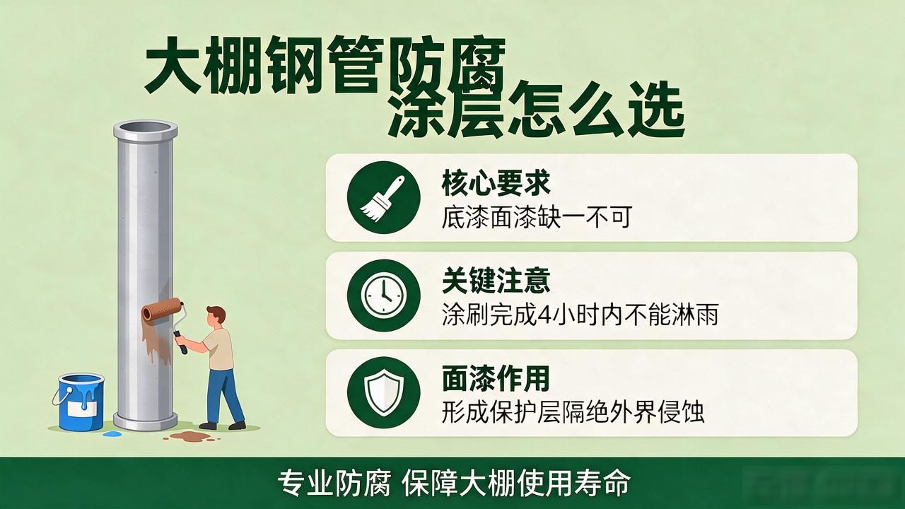 大棚钢管防腐涂层怎么选?底漆面漆缺一不可