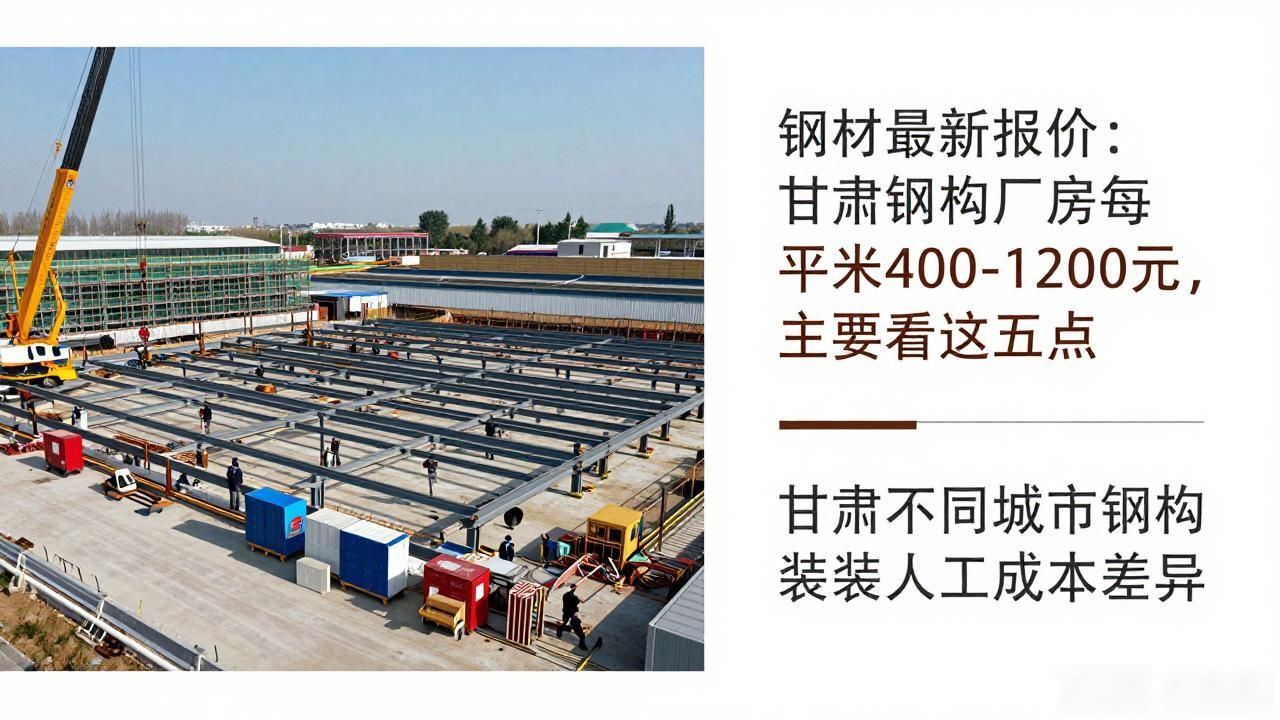 钢材最新报价:甘肃钢结构厂房每平米400-1200元,主要看这五点